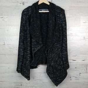 BNCI by Blanc Noir Draped Marble Knit Cardigan